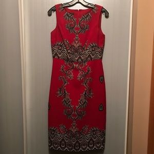 Beautiful red dress with paisley details